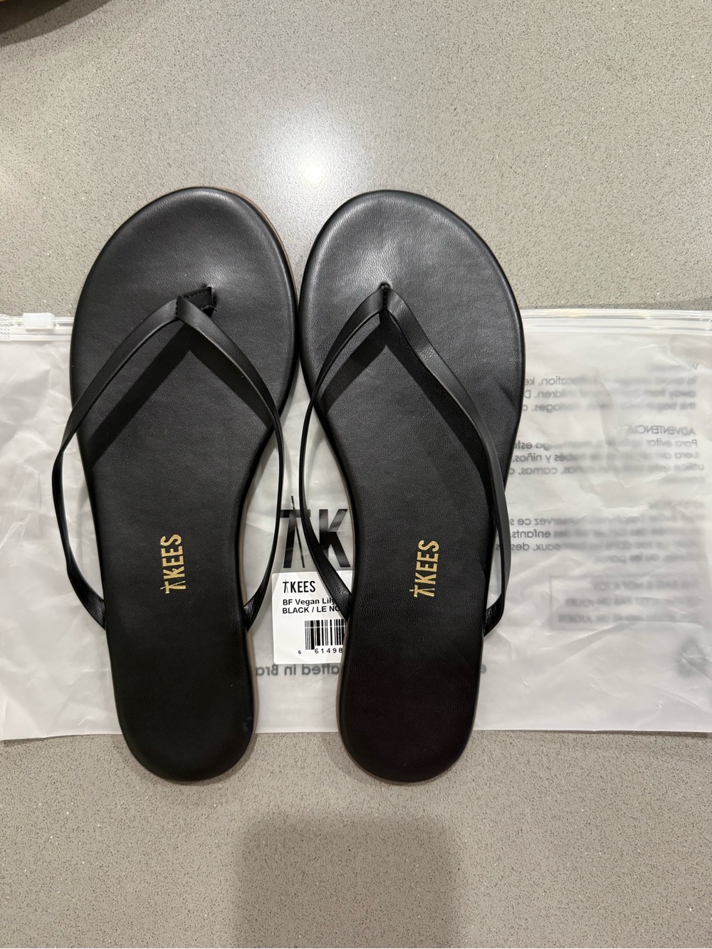 TKEES Black Thin-Strap Flip Flop Sandals - Picture 3 of 3
